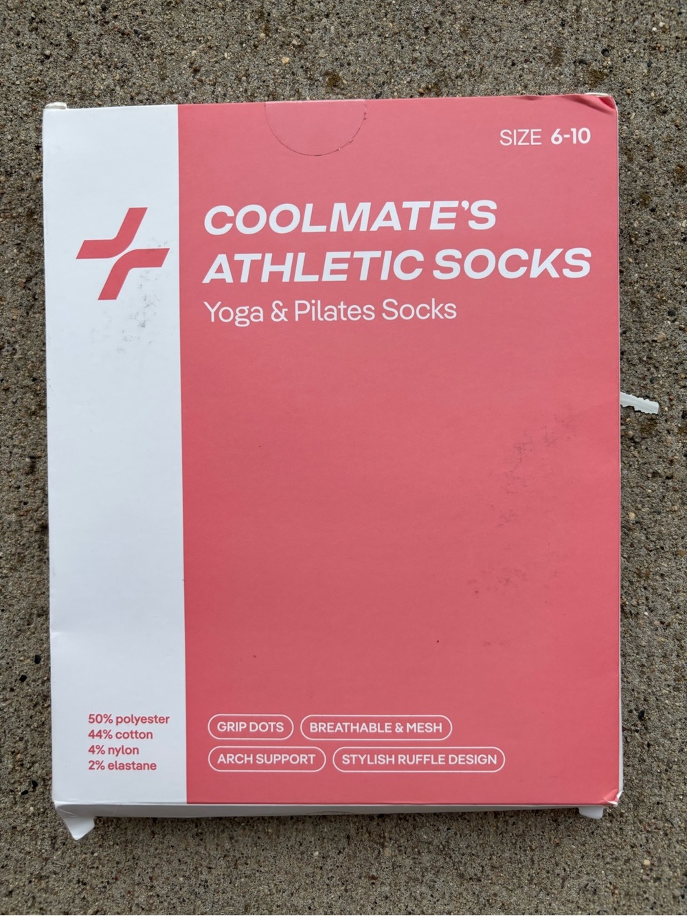 Coolmate Women's Athletic Yoga & Pilates Socks - Pink (Size 6-10)